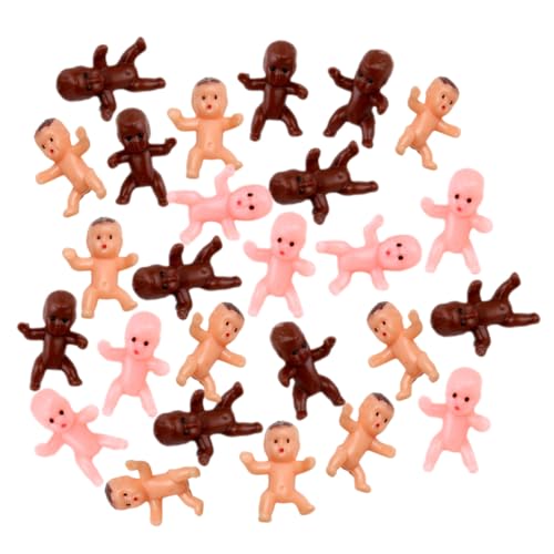 ABOOFAN 60 Stück Teiliges Mini Puppen aus Kunststoff Realistische Kleine Babyfiguren für Babyparty Deko Langlebig Sicher und Wiederverwendbar für Miniaturhäuser von ABOOFAN