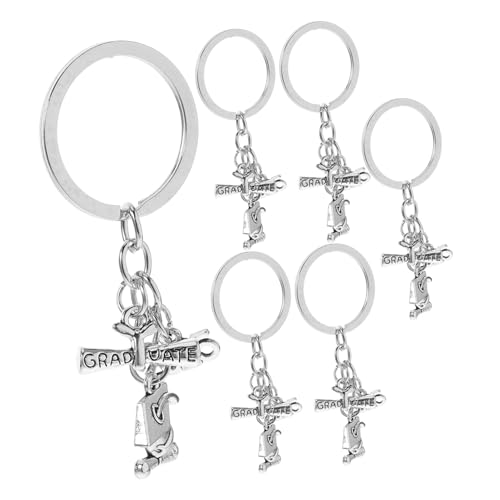 ABOOFAN 6pcs -klasse Von 2025 Abschlussschlüsselketten Grad Cap Schlüsselketten Inspirierende Abschlussgeschenke Für College High School Rucksack Charms von ABOOFAN