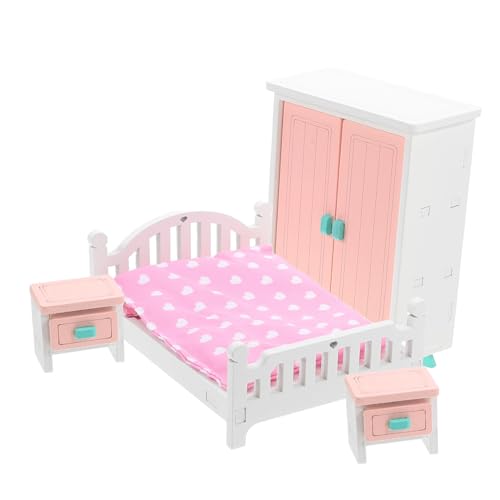 ABOOFAN 7 Stück Puppenhausmöbel winzige Möbel Puppenmöbel puppenhaus Wohnzimmer möbel puppenhaus Schlafzimmer Schrank Kleiner Holzstuhl für Puppe winziger Stuhl Dollhouse Decor hölzern von ABOOFAN