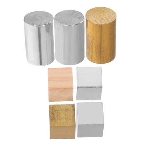 ABOOFAN 7 Stück Teiliges Dichtewürfel Set aus Kupfer Eisen und Aluminium Präzise Metallwürfel und Zylinder für Naturwissenschaftliche Experimente Physikunterricht und Stem Bildung im von ABOOFAN
