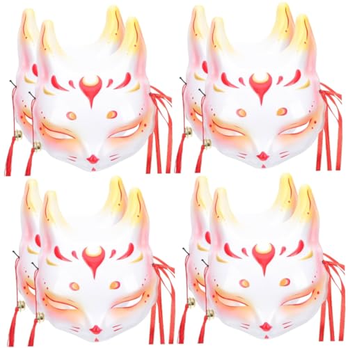 ABOOFAN 8 Stk Tanzmaske Maske Im Tierstil Japanische Kleidung Lieferungen Gesichtsmaske Für Party Fuchs Katzenkostüm Halbgesichts-cosplay-masken Partyzubehör Pvc Halloween Geschenk von ABOOFAN