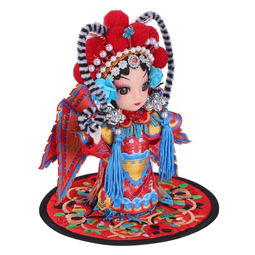 ABOOFAN Chinesische Opernfigurine Traditionelle Peking Oper Puppe Vintage Handwerk Kulturelles Für Büro Und Zuhause Rote ABOOFAN Chinesische Opernfigurine Traditionelle Peking Oper Puppe Vintage Handwerk Kulturelles Für Büro Und Zuhause Rote von ABOOFAN