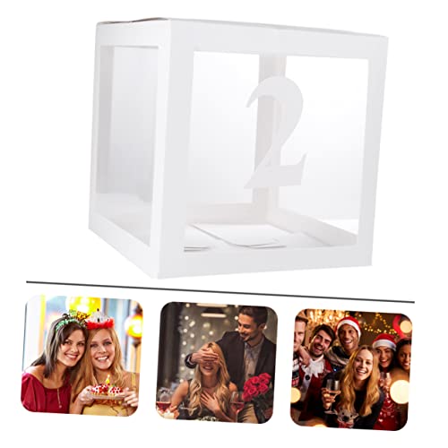ABOOFAN Dekorative Ballonbox Transparent Hochleistungs mit Reißfester Hartfaser für Shower Hochzeit Jahrestag Geburtstagsdeko Vielseitig Einsetzbar von ABOOFAN