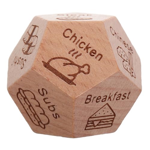 ABOOFAN Entscheidungswürfel für Essen Kreative Holzspielwürfel für Romantische Abende Geburtstagsfeiern und Jubiläen Spaß und Interaktion für Geschenkidee für Valentinstag ABOOFAN Entscheidungswürfel für Essen Kreative Holzspielwürfel für Romantische Abende Geburtstagsfeiern und Jubiläen Spaß und Interaktion für Geschenkidee für Valentinstag von ABOOFAN