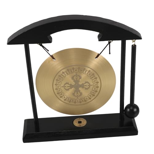 ABOOFAN Feng Shui Desktop Gong aus Messing mit Traditionelles Element für Meditation Beruhigender für Wohnzimmer Büro und Studium Kunsthandwerk Ornament für Sammler ABOOFAN Feng Shui Desktop Gong aus Messing mit Traditionelles Element für Meditation Beruhigender für Wohnzimmer Büro und Studium Kunsthandwerk Ornament für Sammler von ABOOFAN