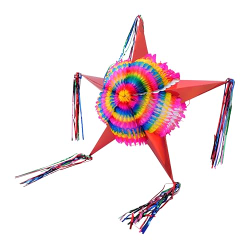 ABOOFAN Fünfzackige Stern Piñata Dekorative Piñata für Geburtstagsfeiern Partys und Feierlichkeiten Dreidimensionales Design Lebendige Farben für Spiele und Fotorequisiten von ABOOFAN