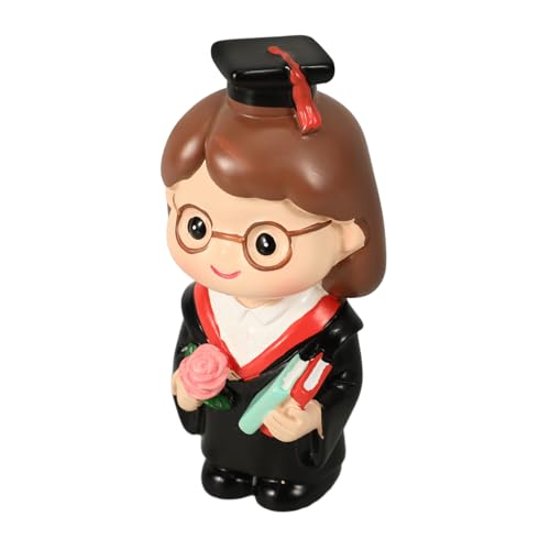 ABOOFAN Graduation Cake Topper Resin Figurine Doktorin Tortendeko Abschlussfeier Party Dekoration Süße Kuchenverzierung für Cupcakes und Dessert Tischdeko von ABOOFAN