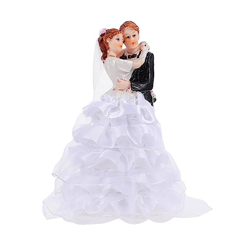 ABOOFAN Hochwertiger Hochzeitstorten Deko Brautpaar Figur Liebevolles Design Vielseitig als Kuchen und Raumdekoration Verwendbar Stabile Handwerkskunst für Feier und Zuhause von ABOOFAN