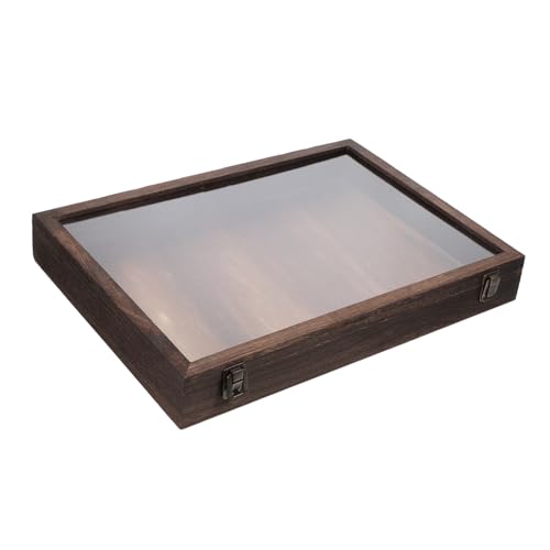 ABOOFAN Holz-display-box mit Schaumstoffeinlage Transparentes Fenster Schmetterlings Pflanzen-exponate Staubgeschützt Eleganter Rahmen Geeignet für Getrocknete Blumen und Insekten von ABOOFAN