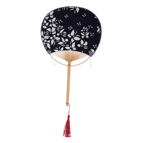 ABOOFAN Japanischer Handfächer mit Stoffbespannung Doppelseitiger Traditioneller Druck Handgefertigt Rund mit Quaste Leicht und Tragbar Geeignet für Damen und Dekoration ABOOFAN Japanischer Handfächer mit Stoffbespannung Doppelseitiger Traditioneller Druck Handgefertigt Rund mit Quaste Leicht und Tragbar Geeignet für Damen und Dekoration von ABOOFAN