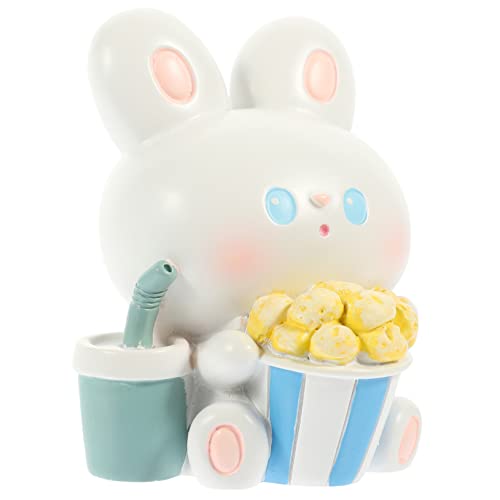 ABOOFAN Kaninchen Auto Dekoration Gartenzwerg Zwerge tragen Figur bürodeko büro Dekoration autodeko Cute Decoration Blaue Kaninchenmodell Auto dekoratives Kaninchen Harz Blue von ABOOFAN
