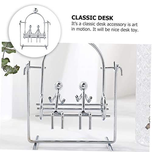 ABOOFAN Kinetisches Iron Tumbler Balancespielzeug mit Pendelbewegung Kreatives Design Stabiles Desktop Ornament für Büro Schreibtisch und Raumdekoration Physikalisches von ABOOFAN
