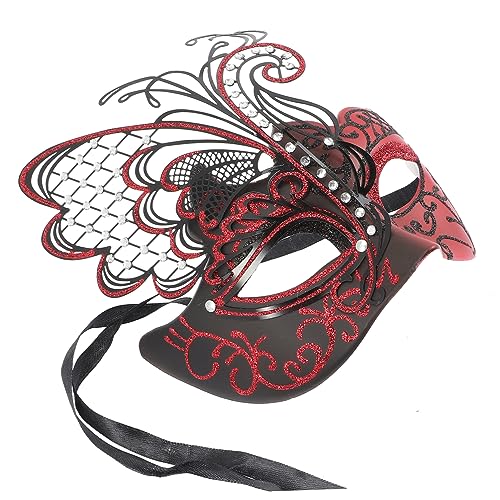 ABOOFAN Schmetterlingsmaske aus Metall venezianisch Cosplay-Kostüme Cosplay-Maske Mascarade-Ball für Frauen Maskerade-Maske Maske für die Party Abschlussball Maske luxuriös bilden Plastik von ABOOFAN