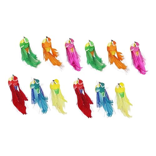 ABOOFAN Künstliche Vogelmodelle Clip 12 Stück Vogelkunst Simulation Vogel Ornamente Für Wohnkultur von ABOOFAN