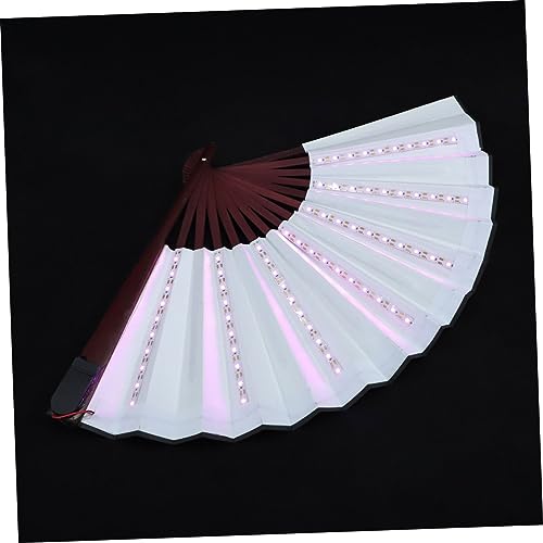 ABOOFAN LED Leuchtender Faltfächer Kreatives Performance für Tanz Kostüme Hochzeiten Konzerte Nachtclubs und Partys Hochwertiges Material Elegant und Vielseitig von ABOOFAN