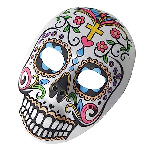 ABOOFAN Halloween-Maske Mexikanische Maske „Tag Der Toten“ Klassische Herrenmaske Halloween-Dekor Papiermaske Cosplay Dekorative Maske Eva-Maske Mexiko Leichter Mann Eva-Maskerademaske von ABOOFAN