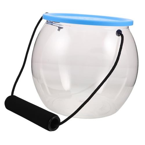 ABOOFAN Micro Landscape Fütterungsbox Eimer Mit Deckel Und Griff Tragbares Fischglas Aquarieneimer Ködereimer Zum Angeln Terrarienschale Aus Kunststoff Mini-Aquarium Transparent Plastik von ABOOFAN