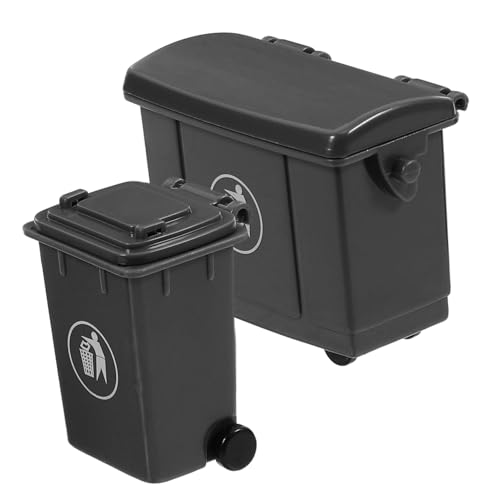 ABOOFAN Miniatur Miniatur Müllbehälter Puppenhaus Zubehör für Mini Haus Dekoration Realistische Abfalltonne Robust Draußen Geeignet von ABOOFAN