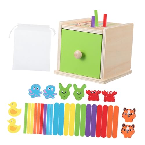 ABOOFAN Montessori Holz Formen Sortierspiel Farbe Erkennen Lernspielzeug Für Kleinkinder Sicheres Material Pädagogisch Fördert Feinmotorik Und Kognitive Entwicklung von ABOOFAN