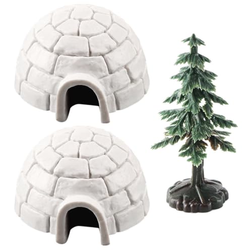 ABOOFAN Ornament 1 Satz Sandtischzubehör Miniatur-polarbaum-Set Mini-arktisfiguren-Set Desktop-Weihnachtsbaum Mini-iglu-Figur Arktisches Figuren Iglu-Modell Kind Plastik Requisiten Glas ABOOFAN Ornament 1 Satz Sandtischzubehör Miniatur-polarbaum-Set Mini-arktisfiguren-Set Desktop-Weihnachtsbaum Mini-iglu-Figur Arktisches Figuren Iglu-Modell Kind Plastik Requisiten Glas von ABOOFAN