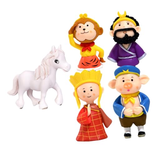 ABOOFAN Pilgerfahrt Nach Westen Figurenset 5-teilig Mini-Puppen PVC Landschaftsschmuck Für Schreibtisch Und Zuhause ABOOFAN Pilgerfahrt Nach Westen Figurenset 5-teilig Mini-Puppen PVC Landschaftsschmuck Für Schreibtisch Und Zuhause von ABOOFAN