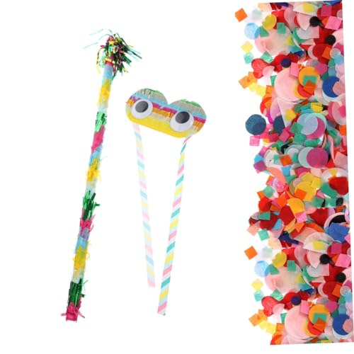 ABOOFAN Piñata Set mit Stock und Augenmaske Bunte Piñata Spielzeuge für Kindergeburtstagsfeiern Partyzubehör für Karneval und Feiern Leicht und Tragbar für Event ABOOFAN Piñata Set mit Stock und Augenmaske Bunte Piñata Spielzeuge für Kindergeburtstagsfeiern Partyzubehör für Karneval und Feiern Leicht und Tragbar für Event von ABOOFAN