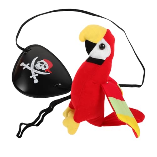 ABOOFAN Piratenkostüm Teiliges Set mit Realistischem Plüsch Papagei Schulterprop und Schädel Kopftuch für Halloween Piratenparty Cosplay und Mottoveranstaltungen ABOOFAN Piratenkostüm Teiliges Set mit Realistischem Plüsch Papagei Schulterprop und Schädel Kopftuch für Halloween Piratenparty Cosplay und Mottoveranstaltungen von ABOOFAN