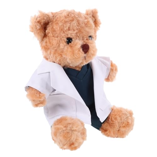 ABOOFAN Plüsch Arztbär Weicher mit Niedlichem Doktor Outfit Kuscheltier Dekoration Kreatives für Medizinstudenten Sammler von ABOOFAN