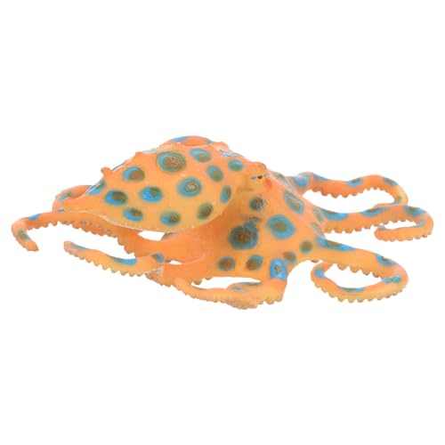 ABOOFAN Realistisches Blau Geringeltes Modell aus Stabilem Kunststoff Lebensechte Meeresfigur Dekoration für Schlafzimmer und Kinderzimmer Leicht und Sicher Detailgetreues Aquarium Zubehör von ABOOFAN