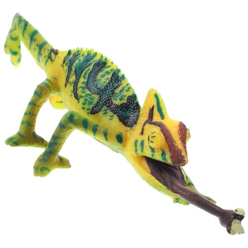 ABOOFAN Realistisches Chamäleon Modell Farbwechsel Reptilien Dekofigur Sandtisch Dekoration mit Detailreicher Gestaltung und Langlebigem Material für Wohn Schreibtischdeko von ABOOFAN