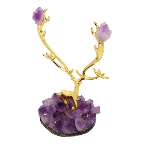 ABOOFAN Sika REH Figurine mit Amethyst Kristallen Natürliche Heilsteine für Feng Shui und Glück für Wohnzimmer Flur und Tv Ständer Stil ABOOFAN Sika REH Figurine mit Amethyst Kristallen Natürliche Heilsteine für Feng Shui und Glück für Wohnzimmer Flur und Tv Ständer Stil von ABOOFAN