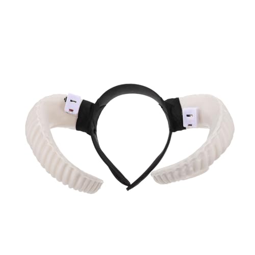 ABOOFAN Stirnband Halloween Horn Boer Lichter Weiß Simulation Horn Kopfschmuck Für Party von ABOOFAN
