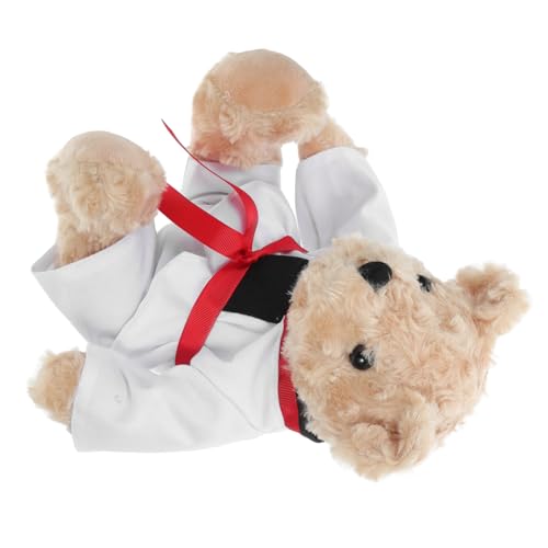 ABOOFAN Taekwondo Bär Plüschspielzeug Weiches und Kuscheliges Stofftier für Taekwondo Enthusiasten zu Feiertagen Geburtstagen und Besonderen Anlässen Multifunktionales Kissen Sammlerstück von ABOOFAN
