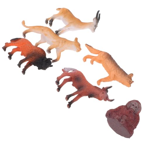 ABOOFAN 6-teiliges Set Mit Afrikanischen Wildtierfiguren Mini-tierfiguren Detaillierte Handwerkskunst Für Die Inneneinrichtung von ABOOFAN