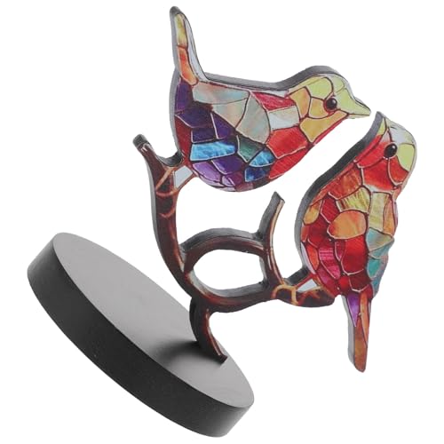 ABOOFAN Vogelschmuck Vogel-actionfigur Realistische Vogeldekorationen Kleine Vogelfiguren Gefälschte Vogelstatue Realistische Tierfiguren Miniatur-feengarten-Ornament MDF Colorful von ABOOFAN