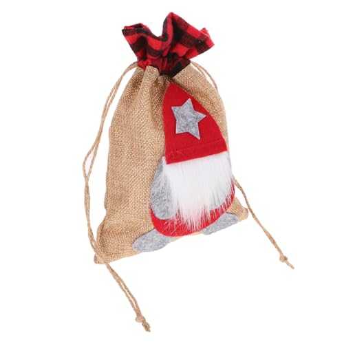 ABOOFAN Weihnachtsgeschenktüte Mit Kordelzug Wiederverwendbare Stofftasche Im Zwergen Design Süßigkeiten Und Geschenktüte Für Weihnachtsfeiern Und Festlich von ABOOFAN