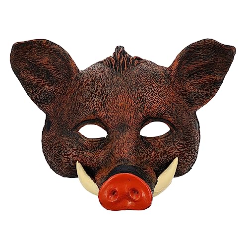 ABOOFAN Wildschwein Maske Tiere Gesichtsbedeckung Party-gesichtsabdeckung Tiere Maske Gruselige Halloween-masken Halloween-maskerade-gesichtsabdeckung Pu Abschlussball Kopfbedeckung von ABOOFAN