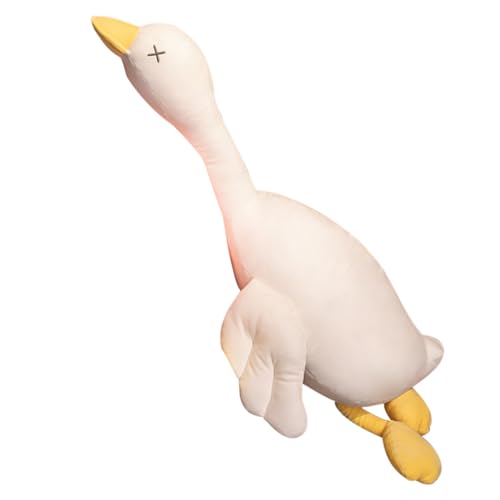 ABOOFAN große Gans Plüschpuppe Niedliches Tierpuppen- Modellierpuppe Plüschtier für Cartoon-Puppe Tier Stofftier Plüschtier- Kissen PP Baumwolle Weiß von ABOOFAN