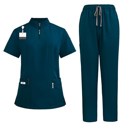 ABRTJCL Medizinische Berufsbekleidung Damen Herren V-Ausschnitt Schlupfkasack für Altenpflege Krankenpflege Unisex Medizinische Uniform grün ABRTJCL Medizinische Berufsbekleidung Damen Herren V-Ausschnitt Schlupfkasack für Altenpflege Krankenpflege Unisex Medizinische Uniform grün von ABRTJCL