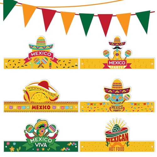 ABTOLS 12 Stück Cinco de Mayo Kronen für Aults Niedliche mexikanische Sombrero Gitarre Papierhüte Fiesta Stirnband für Teenager Mexikanisches Kostüm Zubehör Spanien Dekoration ABTOLS 12 Stück Cinco de Mayo Kronen für Aults Niedliche mexikanische Sombrero Gitarre Papierhüte Fiesta Stirnband für Teenager Mexikanisches Kostüm Zubehör Spanien Dekoration von ABTOLS