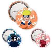 NARUTO - Badge Pack - Naruto, Sasuke, Sakura X4 von ABYSSE CORP S.A.S