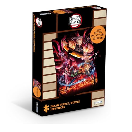 ABYstyle Dämonentöter-Puzzle, Schlüsselkunst, Kampfszene, 1000 Teile, ideales Geschenk für Anime- und Puzzle-Enthusiasten, familienfreundliche Aktivität von ABYSTYLE