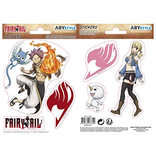 ABYSTYLE - FAIRY TAIL - Aufkleber - 16x11cm - Natsu & Lucy von ABYSTYLE