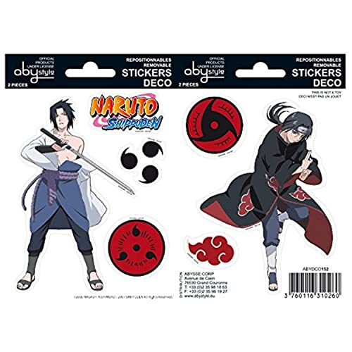 ABYstyle - NARUTO SHP - Stickers - 16x11cm - Sasuke / Itachi von ABYSTYLE