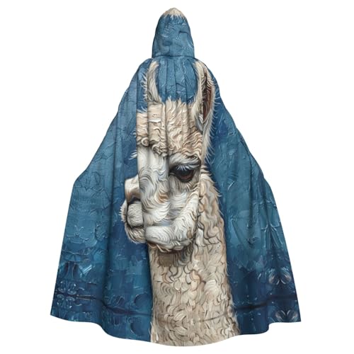 ABYchdd Alpaka-Llama-Druck, Halloween-Umhang mit Kapuze, Unisex, langer Umhang für Cosplay/Party ABYchdd Alpaka-Llama-Druck, Halloween-Umhang mit Kapuze, Unisex, langer Umhang für Cosplay/Party von ABYchdd
