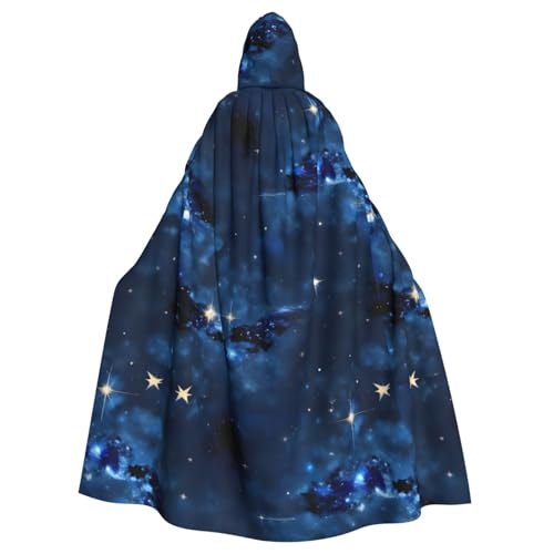 ABYchdd Blauer Galaxie-Druck, Halloween-Umhang mit Kapuze, Unisex, langer Umhang für Cosplay/Party ABYchdd Blauer Galaxie-Druck, Halloween-Umhang mit Kapuze, Unisex, langer Umhang für Cosplay/Party von ABYchdd