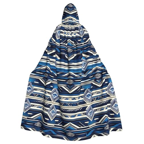 ABYchdd Blauer polynesischer Maori-Stammesmuster-Druck, Halloween, Erwachsenen-Kapuzenumhang, Unisex, langer Umhang für Cosplay/Party ABYchdd Blauer polynesischer Maori-Stammesmuster-Druck, Halloween, Erwachsenen-Kapuzenumhang, Unisex, langer Umhang für Cosplay/Party von ABYchdd