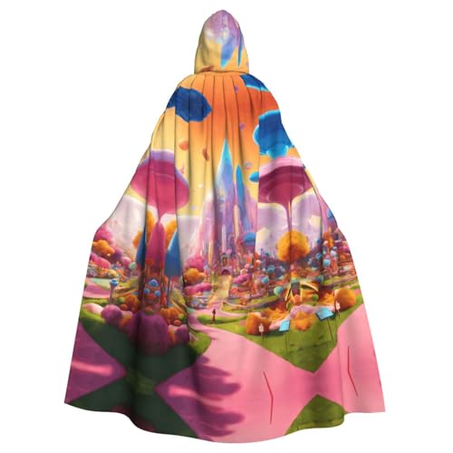 ABYchdd Candy Land Print Halloween Erwachsene Kapuzenumhang Unisex Kapuzenmantel Umhang Langer Umhang für Cosplay/Party ABYchdd Candy Land Print Halloween Erwachsene Kapuzenumhang Unisex Kapuzenmantel Umhang Langer Umhang für Cosplay/Party von ABYchdd