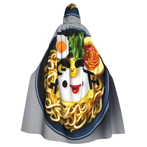 ABYchdd Eierbecher, Nudel-Ramen-Druck, Halloween, Erwachsene, Kapuzenumhang, Unisex, langer Umhang für Cosplay/Party ABYchdd Eierbecher, Nudel-Ramen-Druck, Halloween, Erwachsene, Kapuzenumhang, Unisex, langer Umhang für Cosplay/Party von ABYchdd