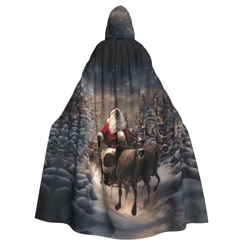 ABYchdd Kapuzenumhang mit Aufschrift "Merry Christmas", Unisex, langer Umhang für Cosplay/Party von ABYchdd